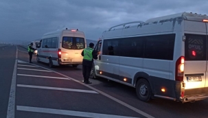 Yunak'ta Servis Araçları Denetlendi 