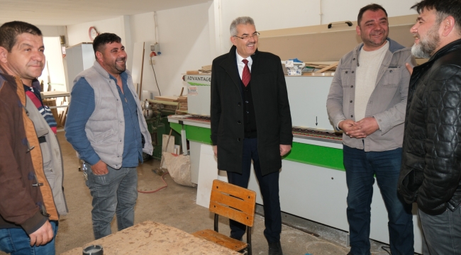 BAŞKAN ADAYI KAHRAMAN, SANAYİ ESNAFI ZİYARETLERİNE DEVAM EDİYOR 