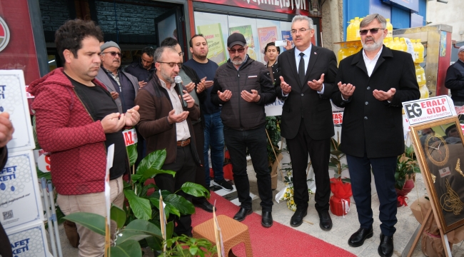 BAŞKAN ADAYI KAHRAMAN,ALTUNTAŞ'DA İŞYERİ AÇILIŞINA KATILDI 