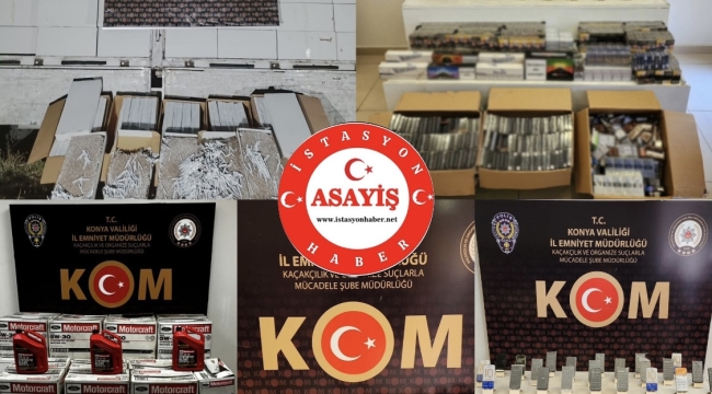 Konya polisinden kaçakçılara büyük darbe: 15 gözaltı!