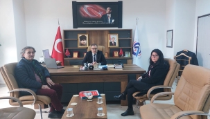 YAZAR BÜLENT KESKİN'DEN TOPALOĞLU'NA ZİYARET 