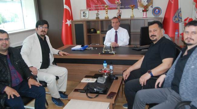 Gazeteciler Cemiyeti'nden İlçe Emniyet Müdürü İnce'ye Ziyaret 