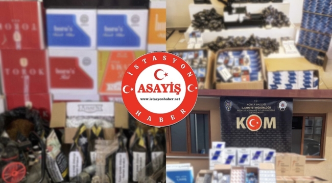 Konya'da kaçakçılık operasyonu: 14 gözaltı