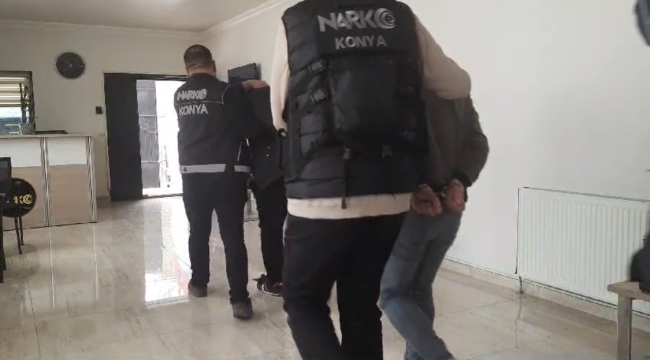 Konya Narkotikten zehir tacirlerine darbe! 2 gözaltı  