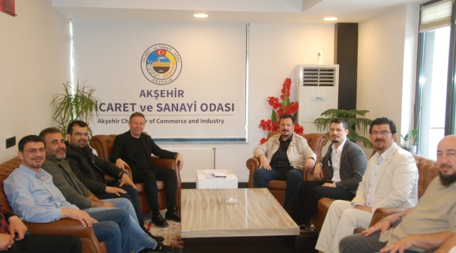 Akşehir Gazeteciler Cemiyeti'nden Akşehir Ticaret ve Sanayi Odası'na Ziyaret 