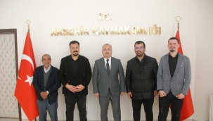 Akşehir Gazeteciler Cemiyeti'nden Kaymakam Özel'e Ziyaret 