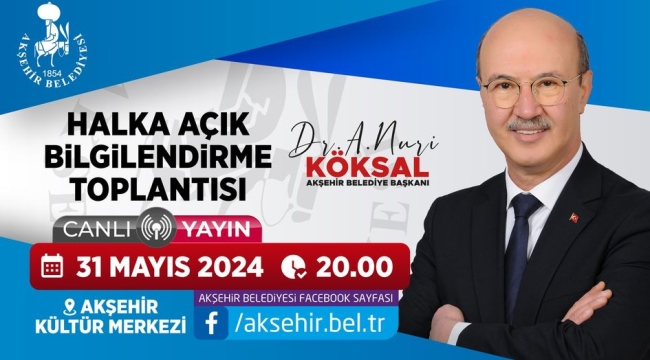 Başkan Köksal,Canlı Yayında Halka Seslenecek 