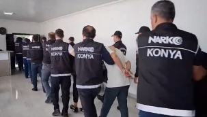 Konya merkezli 3 ilde zehir tacirlerine operasyon: 36 tutuklama 