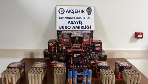 AKŞEHİR POLİSİNDEN HAVAİ FİŞEK DENETİMİ 