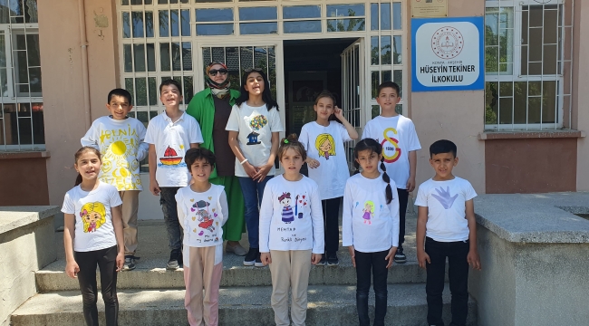 HÜSEYİN TEKİNER İLKOKULU ÖĞRENCİLERİNDEN ''TİŞÖRT TASARIM YARIŞMASI'' 