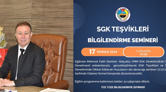AKŞEHİR TSO BAŞKANI ENDER KALKAN'DAN SGK TEŞVİKLERİ BİLGİLENDİRME SEMİNERİNE KATILIM DAVETİ 