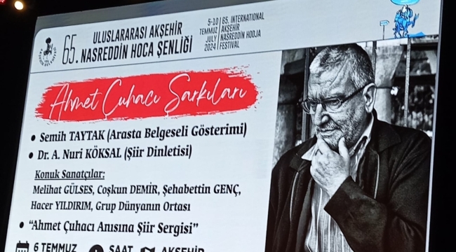 BAŞKAN KÖKSAL'IN SESİNDEN AHMET ÇUHACI ANILDI 