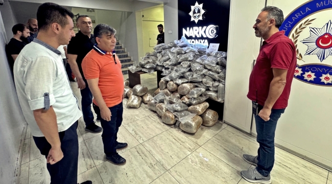 Konya narkotikten zehir tacirlerine darbe! 225 kilo 500 gram ele geçirildi 