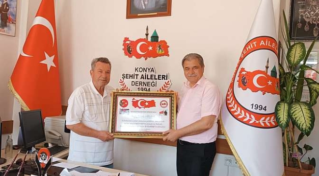 Başkan Çağlayan, Konya Şehit Aileleri Derneği'ni ziyaret etti!