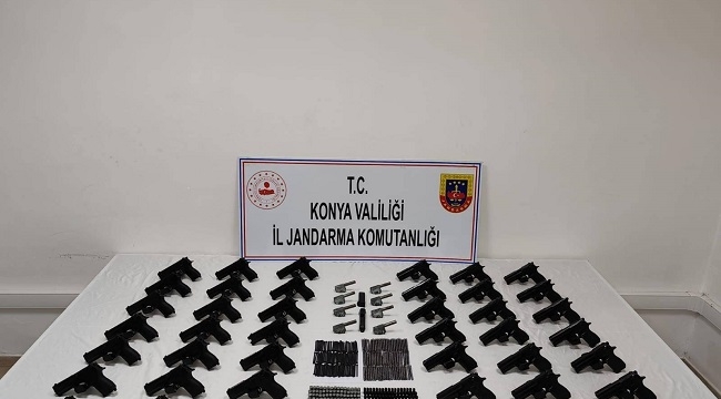 Konya'da jandarmadan silah kaçakçılığı operasyonu 