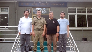 Akşehir Gazeteciler Cemiyeti'nden Garnizon Komutanı Albay Kutsal'a Ziyaret 