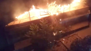 AKŞEHİR TARİHİ ŞİFA HAMAMI'NDA YANGIN 