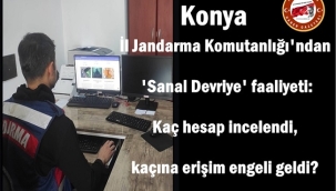 Konya İl Jandarma Komutanlığı'ndan 'Sanal Devriye' faaliyeti: Kaç hesap incelendi, kaçına erişim engeli geldi? 