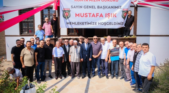 KONYALI GAZİLERDEN,GENEL BAŞKAN ADAYI IŞIK'A GÖRKEMLİ KARŞILAMA 