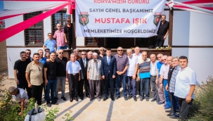 KONYALI GAZİLERDEN,GENEL BAŞKAN ADAYI IŞIK'A GÖRKEMLİ KARŞILAMA 