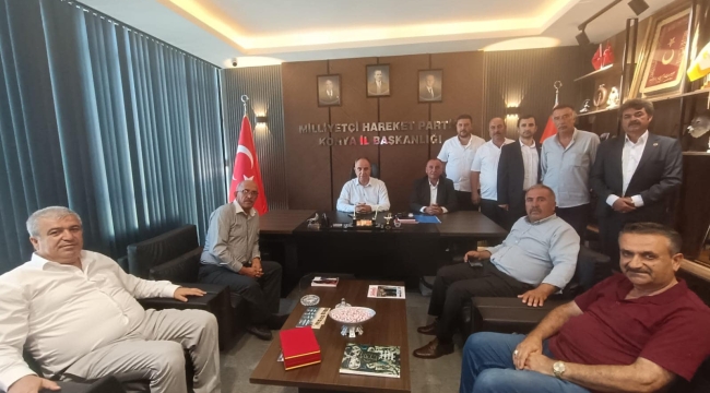 MHP YUNAK'DAN  BAŞKAN KARAARSLAN'A ZİYARET 