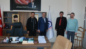 Akşehir Gazeteciler Cemiyeti'nden İlçe Milli Eğitim Müdürü Topaloğlu'na Ziyaret 