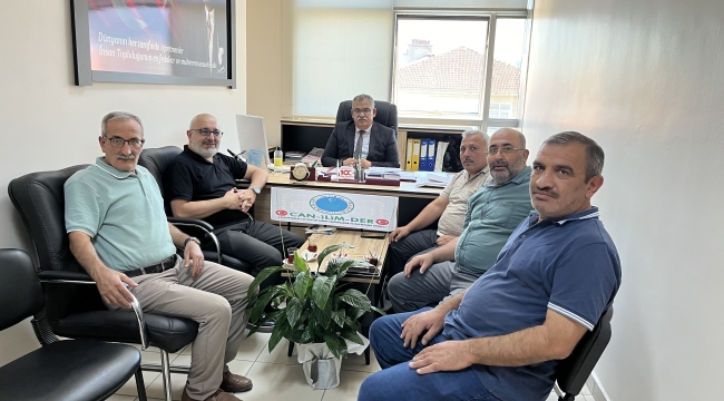 CAN-İLİM-DER'DEN ŞUBE MÜDÜRÜ ÖNCEL'E HAYIRLI OLSUN ZİYARETİ 