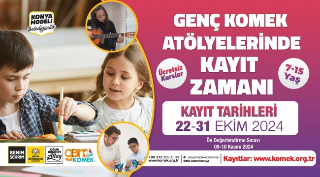 GENÇ KOMEK ATÖLYELERDE KAYIT HEYECANI BAŞLADI 