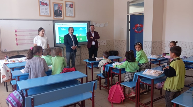 İŞCAN'DAN HAFTANIN İLK İŞ GÜNÜNDE ÜÇ OKUL ZİYARETİ 