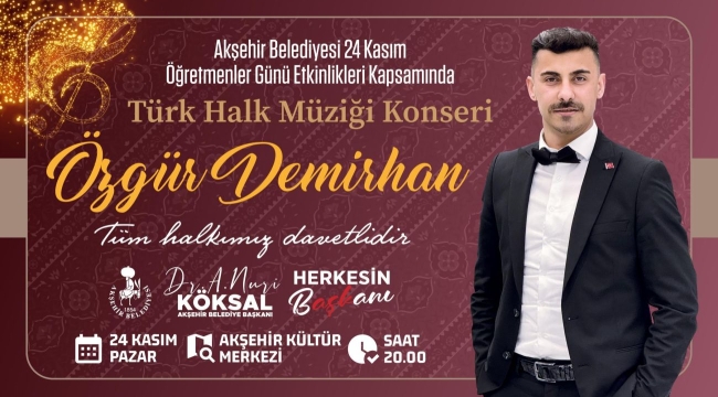 AKŞEHİR BELEDİYESİ'NDEN 24 KASIM ÖĞRETMENLER GÜNÜ'NE ÖZEL ETKİNLİKLER