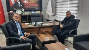 BAŞKAN KALKAN'DAN İLÇE MÜDÜRÜ KAHRAMAN'A ZİYARET 