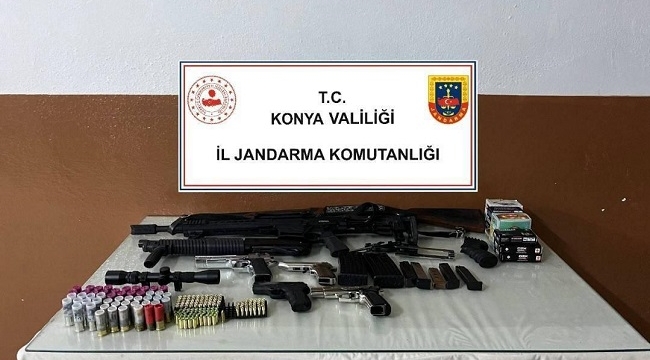 Konya'da Jandarma'dan silah operasyonu! 