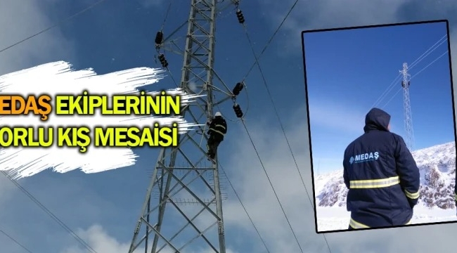 MEDAŞ EKİPLERİNİN ZORLU KIŞ MESAİSİ: 862 PERSONEL, 346 ARAÇ İLE KESİNTİSİZ ENERJİ İÇİN SAHADA