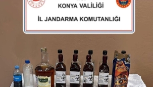 Konya jandarmadan kaçak ve sahte alkol denetimi 