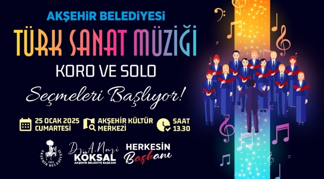 AKŞEHİR'DE TÜRK SANAT MÜZİĞİ COŞKUSU BAŞLIYOR!