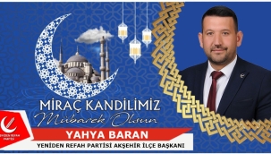 Başkan Baran'dan Miraç Kandili Mesajı