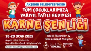ÇOCUKLARIN YARIYIL TATİLİ HEDİYESİ AKŞEHİR BELEDİYESİ'NDEN 