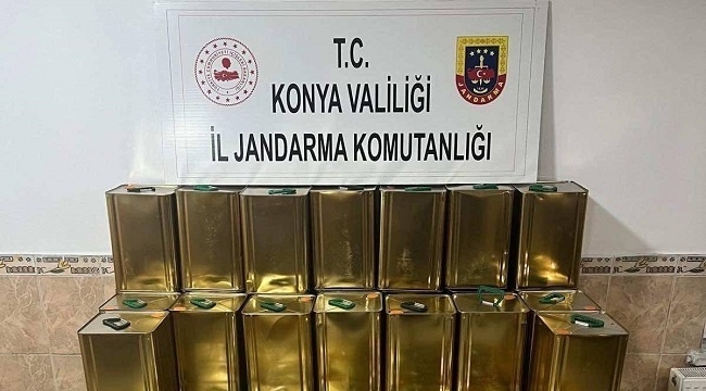 Jandarma ekipleri Akşehir'de 1800 litre sahte zeytinyağı ele geçirdi 