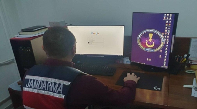 Jandarmanın sanal devriye çalışmalarıyla bir ayda 2 Bin 424 internet sitesine erişim engellendi 