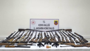 Konya'da jandarmadan kaçak silah operasyonu 