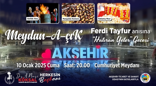 MEYDAN-A-ÇIK ETKİNLİKLERİ 'HATIRAN YETER' İLE BAŞLIYOR