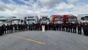 Malatyalı Depremzede  100 Çift İçin 10 Tır Çeyiz Yardımı Dualarla Yola Çıktı 