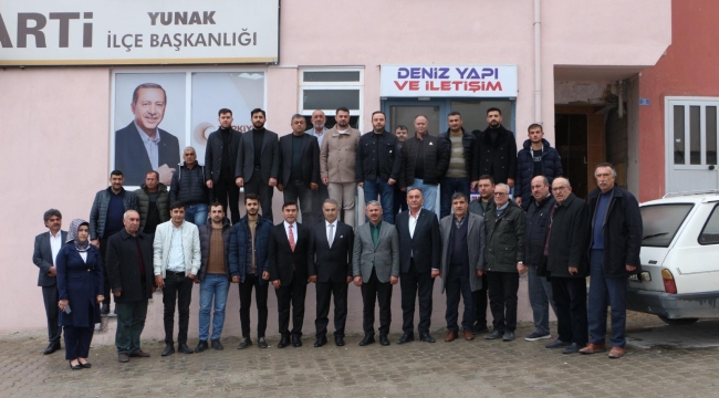 MHP YUNAK'DAN BAŞKAN AKTAŞ'A HAYIRLI OLSUN ZİYARETİ 