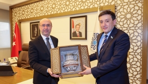 ÖZBEKİSTANLI HEYETTEN BAŞKAN PEKYATIRMACI'YA ZİYARET 