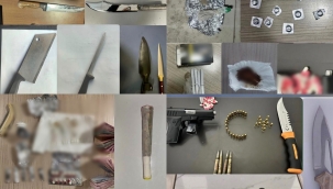 Konya'nın merkez ilçelerinde yapılan denetimlerde çok sayıda suç unsuru ele geçirildi 