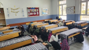 YUNAK'TA EŞ ZAMANLI DEPREM TATBİKATI 