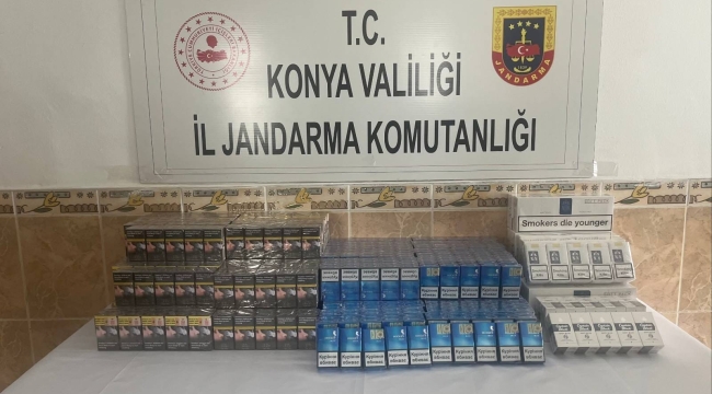 Akşehir'de Jandarma'dan kaçak sigara operasyonu 