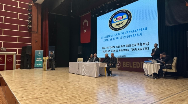 Akşehir Esnaf ve Sanatkarlar Kredi ve Kefalet Kooperatifi Genel Kurulu Yapıldı 