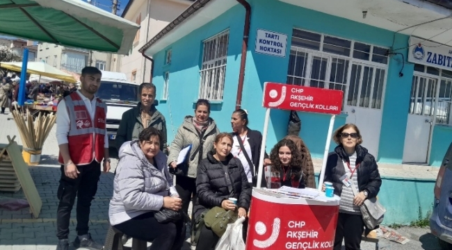 CHP Akşehir'den Perşembe Pazarı'nda Stant ve İmza Kampanyası