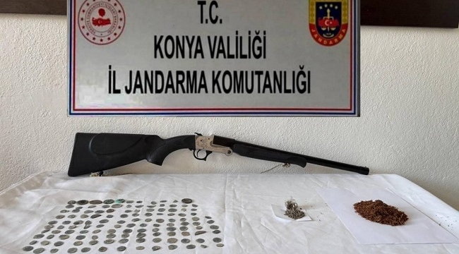 Jandarma'dan tarihi eser ve uyuşturucu operasyonu 